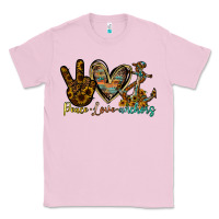 Bubblegum Pink peace love anchors Classic Tee - RacoonDesign