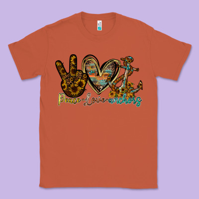 Peace Love Anchors Classic Tee Designed By Racoondesign
