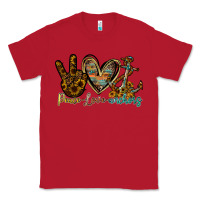 Red peace love anchors Classic Tee - RacoonDesign