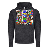 Vintage Black autism mom puzzle ribbon Vintage Hoodie - TumblerDesignByShophia