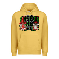 Antique Gold Ho Ho Ho Christmas Gnomes Premium Hoodie - FaDigitalArtStudio
