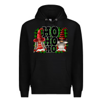 Black Ho Ho Ho Christmas Gnomes Premium Hoodie - FaDigitalArtStudio
