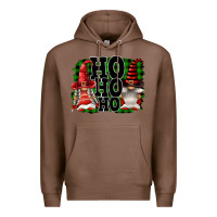 Chestnut Ho Ho Ho Christmas Gnomes Premium Hoodie - FaDigitalArtStudio