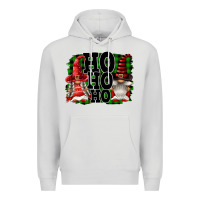 Dove Grey Ho Ho Ho Christmas Gnomes Premium Hoodie - FaDigitalArtStudio