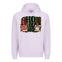 Lilac Ho Ho Ho Christmas Gnomes Premium Hoodie - FaDigitalArtStudio