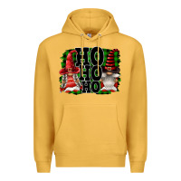 Mustard Ho Ho Ho Christmas Gnomes Premium Hoodie - FaDigitalArtStudio