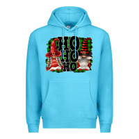 Ocean Blue Ho Ho Ho Christmas Gnomes Premium Hoodie - FaDigitalArtStudio