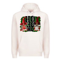 Pale Pink Ho Ho Ho Christmas Gnomes Premium Hoodie - FaDigitalArtStudio
