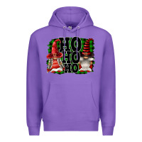 Purple Ho Ho Ho Christmas Gnomes Premium Hoodie - FaDigitalArtStudio
