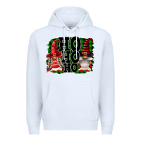 White Ho Ho Ho Christmas Gnomes Premium Hoodie - FaDigitalArtStudio