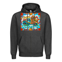 Charcoal Heather happy thanksgiving Zipper Hoodie - CowhideDigitalArt