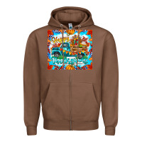 Chestnut happy thanksgiving Zipper Hoodie - CowhideDigitalArt