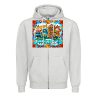 Dove Grey happy thanksgiving Zipper Hoodie - CowhideDigitalArt