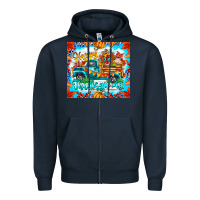 Navy happy thanksgiving Zipper Hoodie - CowhideDigitalArt