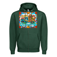 Sports Green happy thanksgiving Zipper Hoodie - CowhideDigitalArt