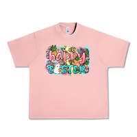 Salmon Happy Easter Day Urban Heavy Tee - HowdyJamesFarm
