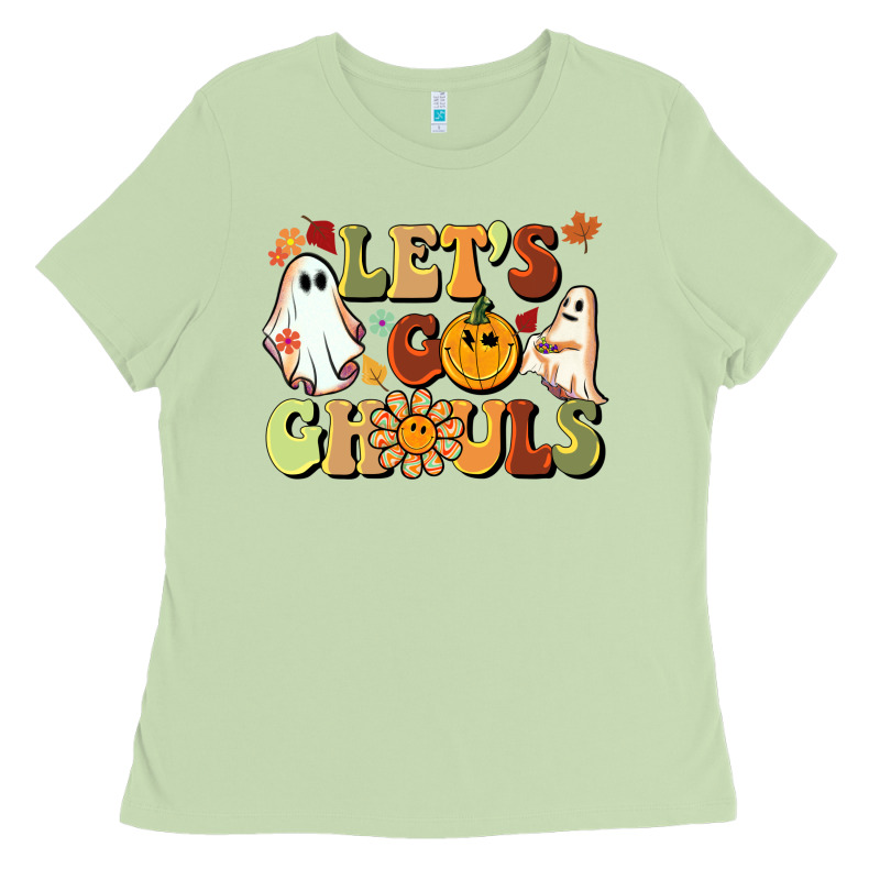 Halloween Lets Go Ghouls Ladies Tee by BarkalooDesign | Teevron