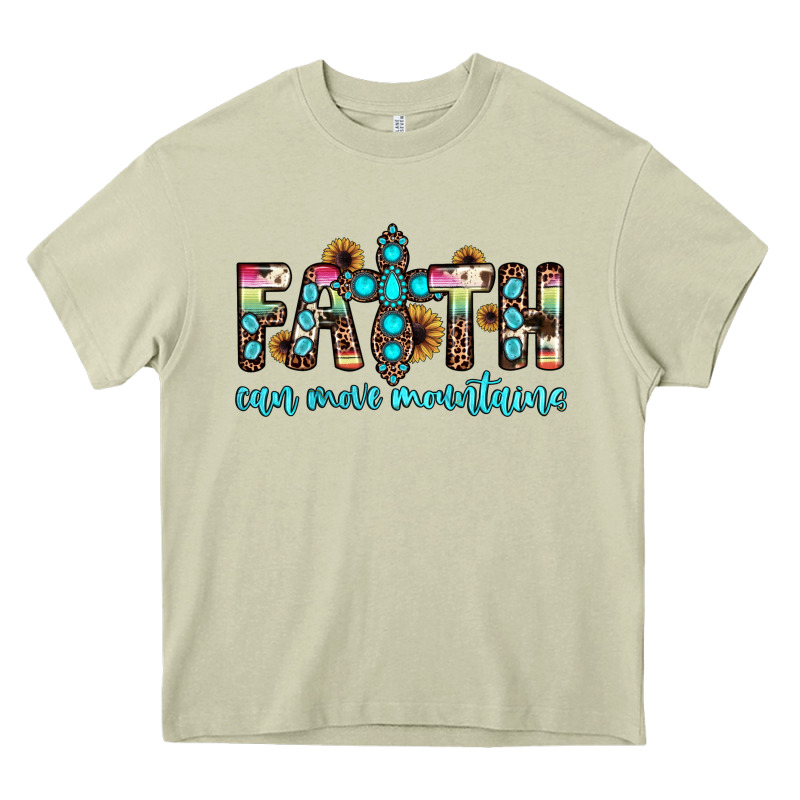 Faith Can Move Mountains Heavy Core Tee by JahusDesignShop | Teevron