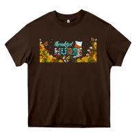 Chocolate Brown thankful nurse fall libbey glass Heavy Core Tee - BundleAndBundleShop