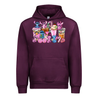 Mauve Wine stitch and lilo pink christmas coffee cups Urban Hoodie - AdoDesignShop