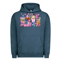 Stitch And Lilo Pink Christmas Coffee Cups Urban Hoodie | Teevron