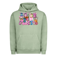 Pigment Oil Green stitch and lilo pink christmas coffee cups Urban Hoodie - AdoDesignShop