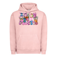 Pigment Salmon stitch and lilo pink christmas coffee cups Urban Hoodie - AdoDesignShop