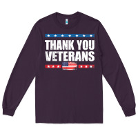 Plum Shirts For Veterans, Thank You Veterans Shirt Veterans Day Long Sleeve Tee - lanVoArt