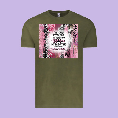 I'm Sorry If You Find My Resting Bitchface Intimid Vintage Tee Designed By Tumblerdesignbyshophia