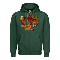 Sports Green happy fall texas Zipper Hoodie - CowhideDigitalArt