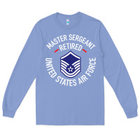 Colony Blue Limited Edition Master Sergeant Retired Air Force Military Retiremen Long Sleeve Tee - lanVoArt