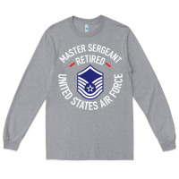 Heather Grey Limited Edition Master Sergeant Retired Air Force Military Retiremen Long Sleeve Tee - lanVoArt