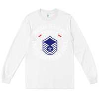 White Limited Edition Master Sergeant Retired Air Force Military Retiremen Long Sleeve Tee - lanVoArt