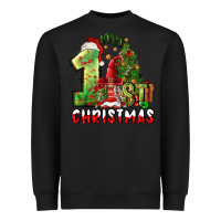 Black first christmas Heavyweight Sweatshirt - FaDigitalArtStudio