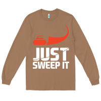 Toasted Coconut just sweep it! funny curling sports gift hoodie Long Sleeve Tee - lanVoArt
