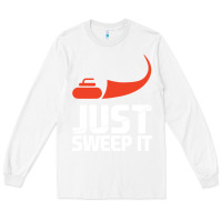 White just sweep it! funny curling sports gift hoodie Long Sleeve Tee - lanVoArt