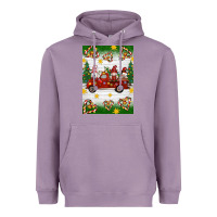 Lavender christmas gnomes truck Heavyweight Hoodie - Artiststas