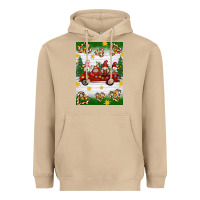 Mushroom christmas gnomes truck Heavyweight Hoodie - Artiststas