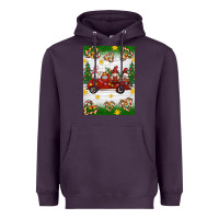 Plum christmas gnomes truck Heavyweight Hoodie - Artiststas