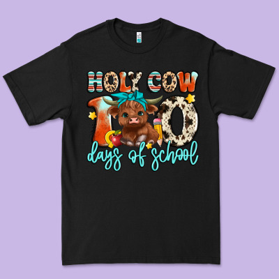 Holy Cow 100 Days Of School Premium Tee Designed By Artiststas