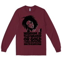 Burgundy lover gift lauryn hill retro wave Long Sleeve Tee - lanVoArt