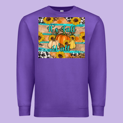 It's Fall Y'all Premium Sweatshirt Designed By Artiststas