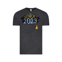 Vintage Black Senior 2023 graduation png sublimation design down Vintage Tee - RanaPortraitStore