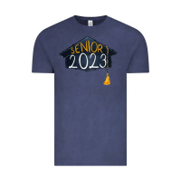 Vintage Denim Senior 2023 graduation png sublimation design down Vintage Tee - RanaPortraitStore