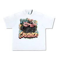 White Egg crusher Easter truck Easter Day Urban Heavy Tee - HowdyJamesFarm
