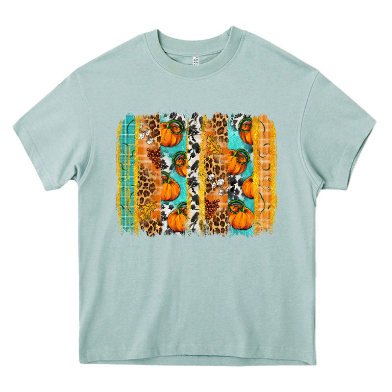 Fall Pumpkin Brushstroke Heavy Core Tee by BundleAndBundleShop | Teevron