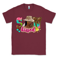 Burgundy Afro woman with sunkissed Classic Tee - NancyCooperArtShop