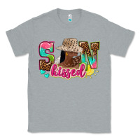 Heather Grey Afro woman with sunkissed Classic Tee - NancyCooperArtShop