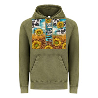 Vintage Olive aunt sunflower leopard glitter Vintage Hoodie - TumblerDesignByShophia