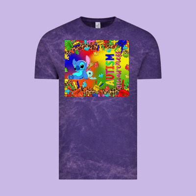 Autism Awareness With Stitch Tumbler Vintage Tee Designed By Tumblerdesignbyshophia